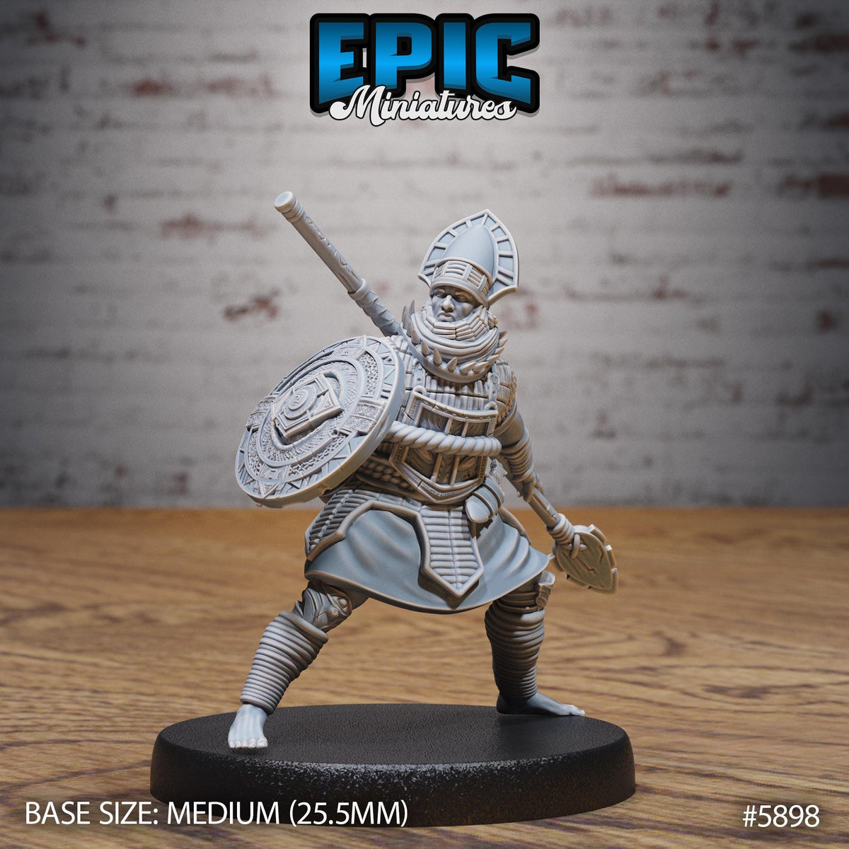 3D Resin Miniature Jungle Warrior v1 - D&D Epic Miniatures