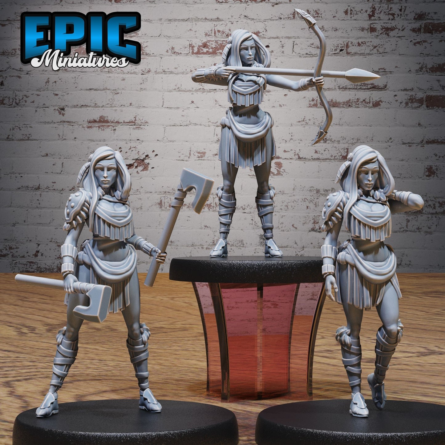 3D Resin Miniature Native Girl - D&D Epic Miniatures