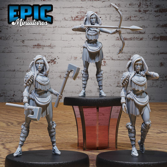 3D Resin Miniature Native Girl - D&D Epic Miniatures
