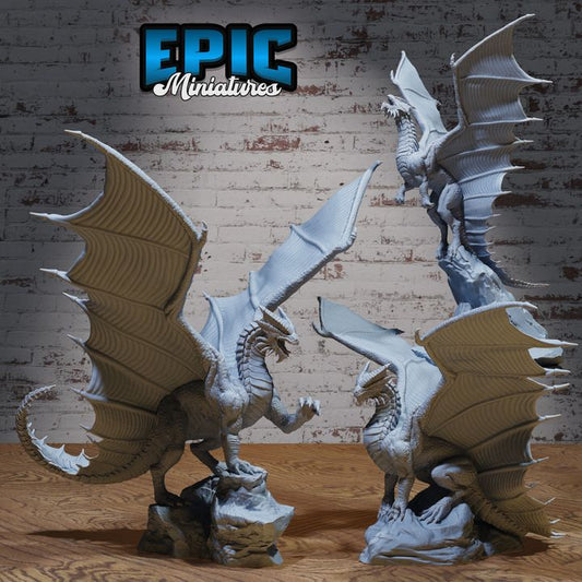 3D Resin Miniature Copper Dragon - D&D Epic Miniatures