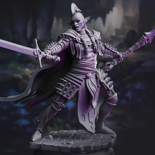 Elite Drow House Guard - The Ordained - 3D Printed Resin RPG/Tabletop/Boardgames Miniature DM Stash