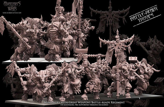Minotaurs with great weapons Regiment - Avatars of War