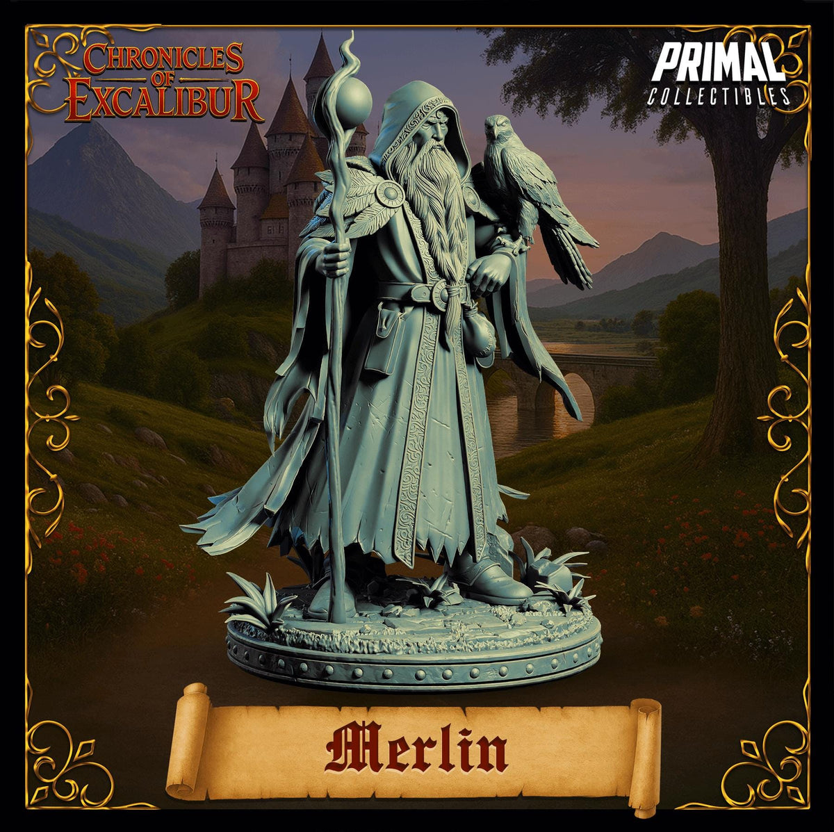 Wizard Merlin - Chronicles of Excalibur- Primal Collectibles