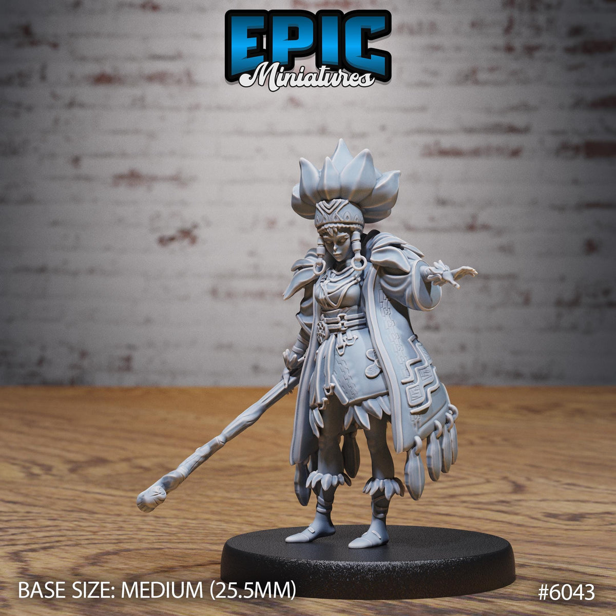 3D Resin Miniature Native Princess  - D&D Epic Miniatures