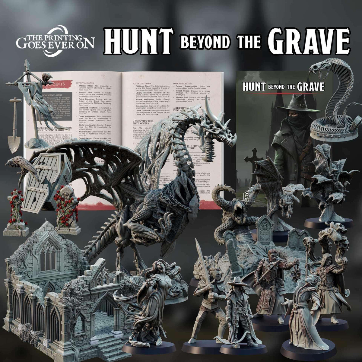 Bone Naga - Hunt Beyond the Grave - The Printing Goes Ever On