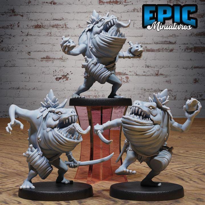 3D Resin Miniature Platizard - D&D Epic Miniatures