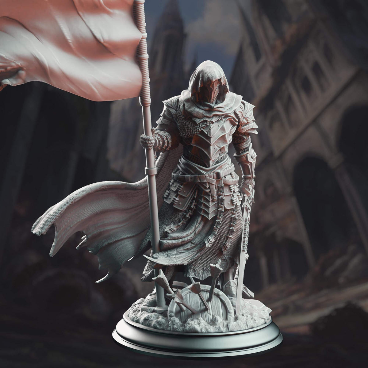 Inquisitor Knight - Johanna Saffron the Pious - 3D Printed Resin RPG/Tabletop/Boardgames Miniature DM Stash