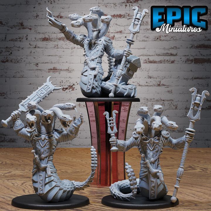 3D Resin Miniature Snake Shaman - D&D Epic Miniatures