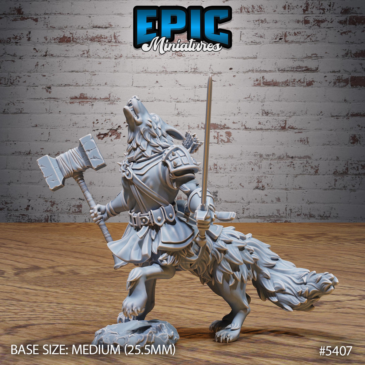 3D Resin Miniature Sheppard Dog Centaur  - D&D Epic Miniatures