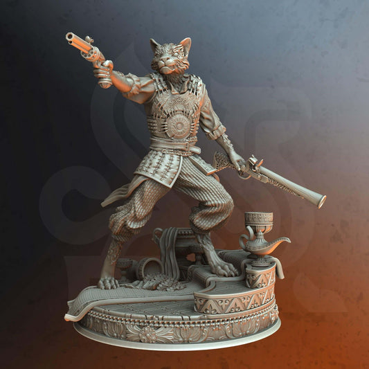 Sultan's Bodyguard - Gunslinger Kara'Ta - 3D Printed Resin RPG/Tabletop/Boardgames Miniature DM Stash