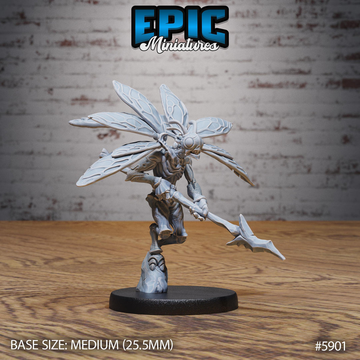 3D Resin Miniature Insect Folk Warrior  - D&D Epic Miniatures