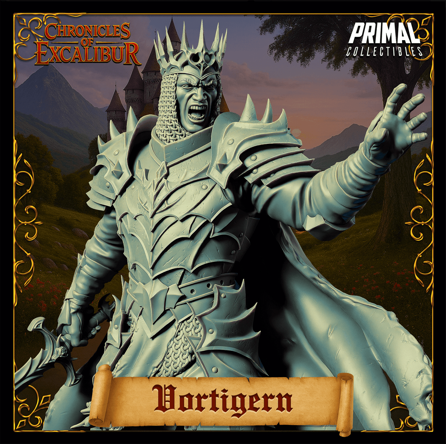 King Vortigern - Chronicles of Excalibur - 3D Printed Resin RPG/Tabletop/Boardgames Miniature Primal Collectibles