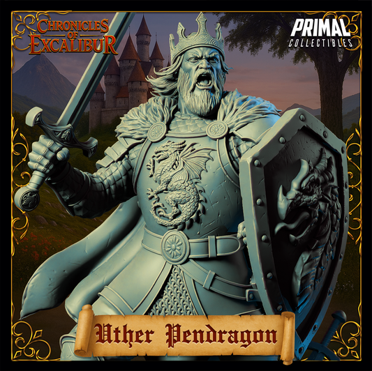 King Uther Pendragon - Chronicles of Excalibur - 3D Printed Resin RPG/Tabletop/Boardgames Miniature Primal Collectibles