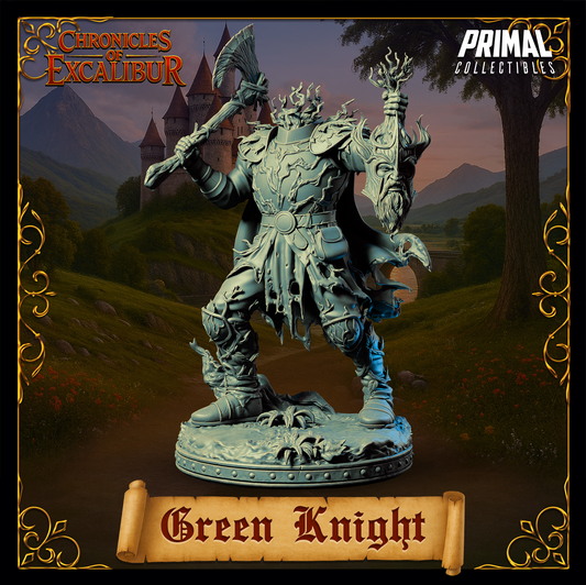 Mystic Knight Green Knight - Chronicles of Excalibur - 3D Printed Resin RPG/Tabletop/Boardgames Miniature Primal Collectibles