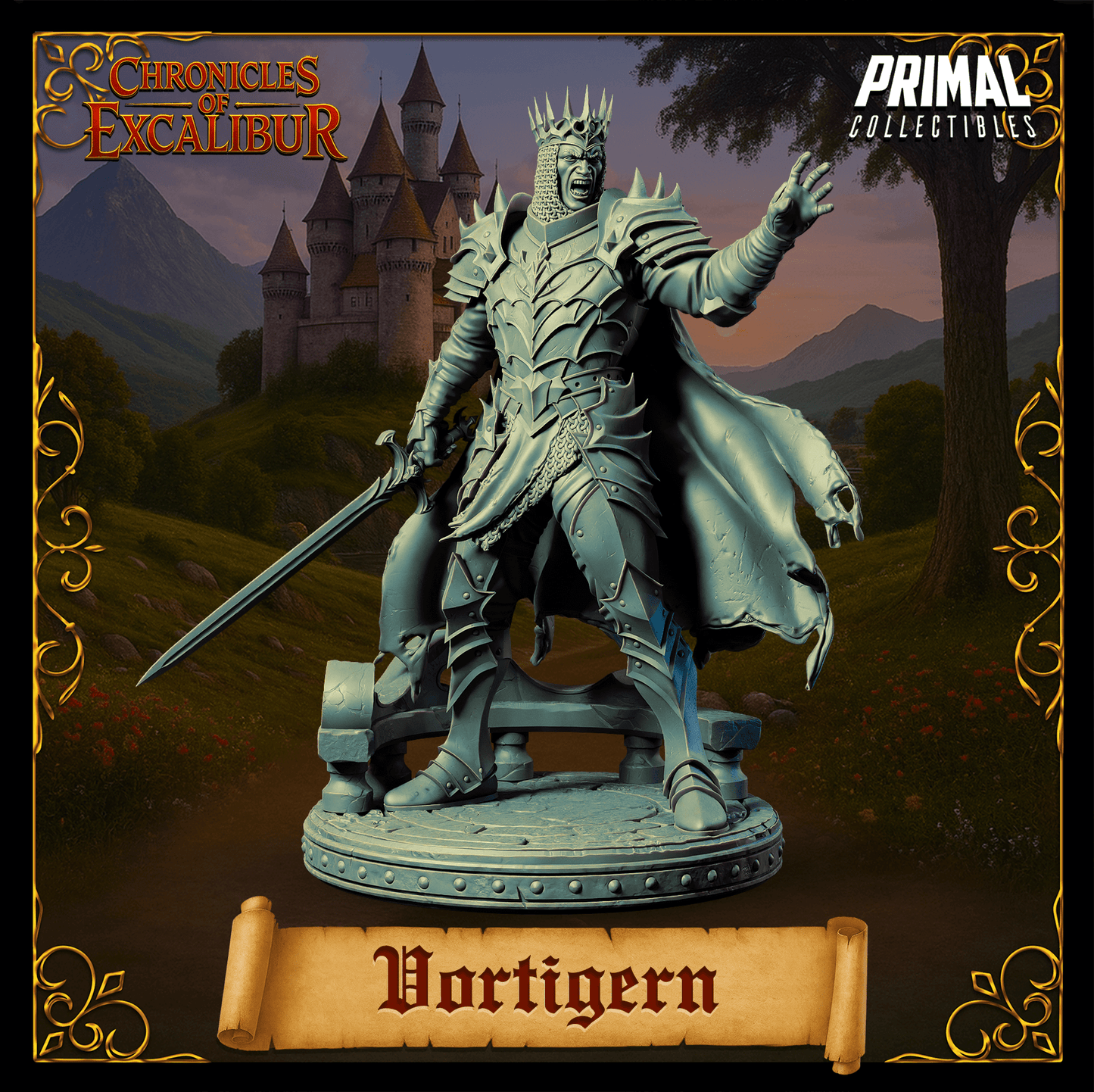 King Vortigern - Chronicles of Excalibur - 3D Printed Resin RPG/Tabletop/Boardgames Miniature Primal Collectibles