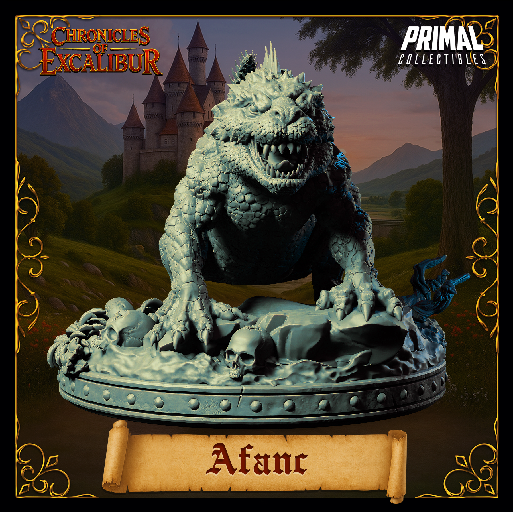 Afanc miniature model from Chronicles of Excalibur, crafted in premium resin for D&D and TTRPGs.