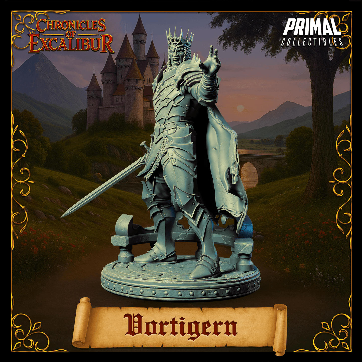 King Vortigern - Chronicles of Excalibur - 3D Printed Resin RPG/Tabletop/Boardgames Miniature Primal Collectibles