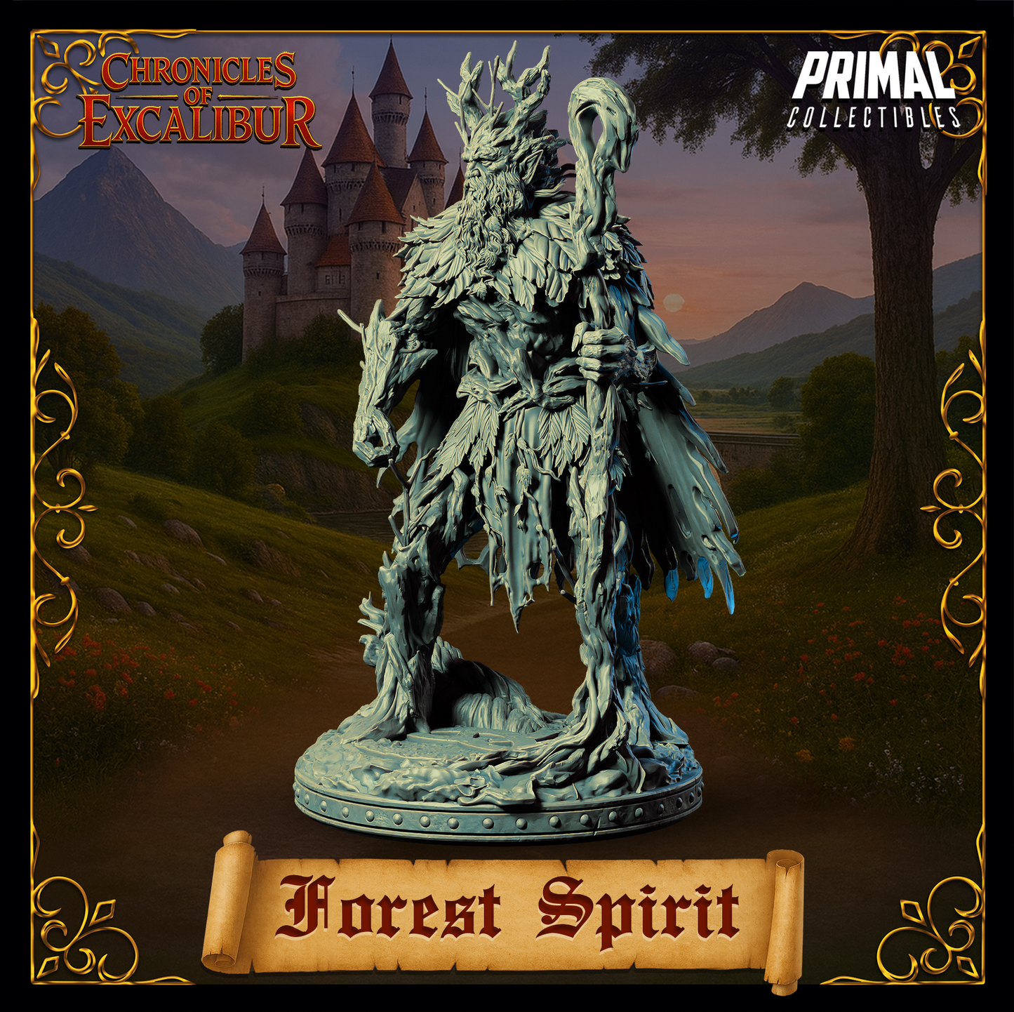 Forest Spirit from Chronicles of Excalibur, a detailed premium resin miniature for D&D and collectors.