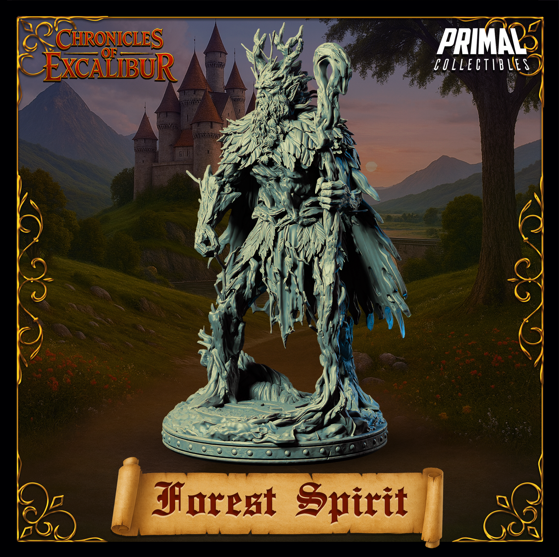 Forest Spirit from Chronicles of Excalibur, a detailed premium resin miniature for D&D and collectors.