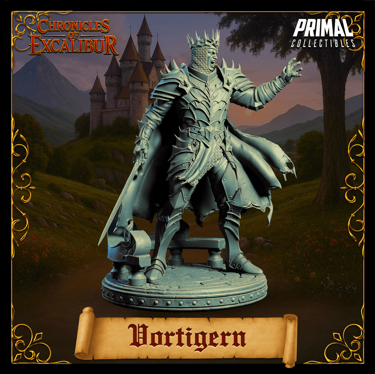 King Vortigern - Chronicles of Excalibur - 3D Printed Resin RPG/Tabletop/Boardgames Miniature Primal Collectibles
