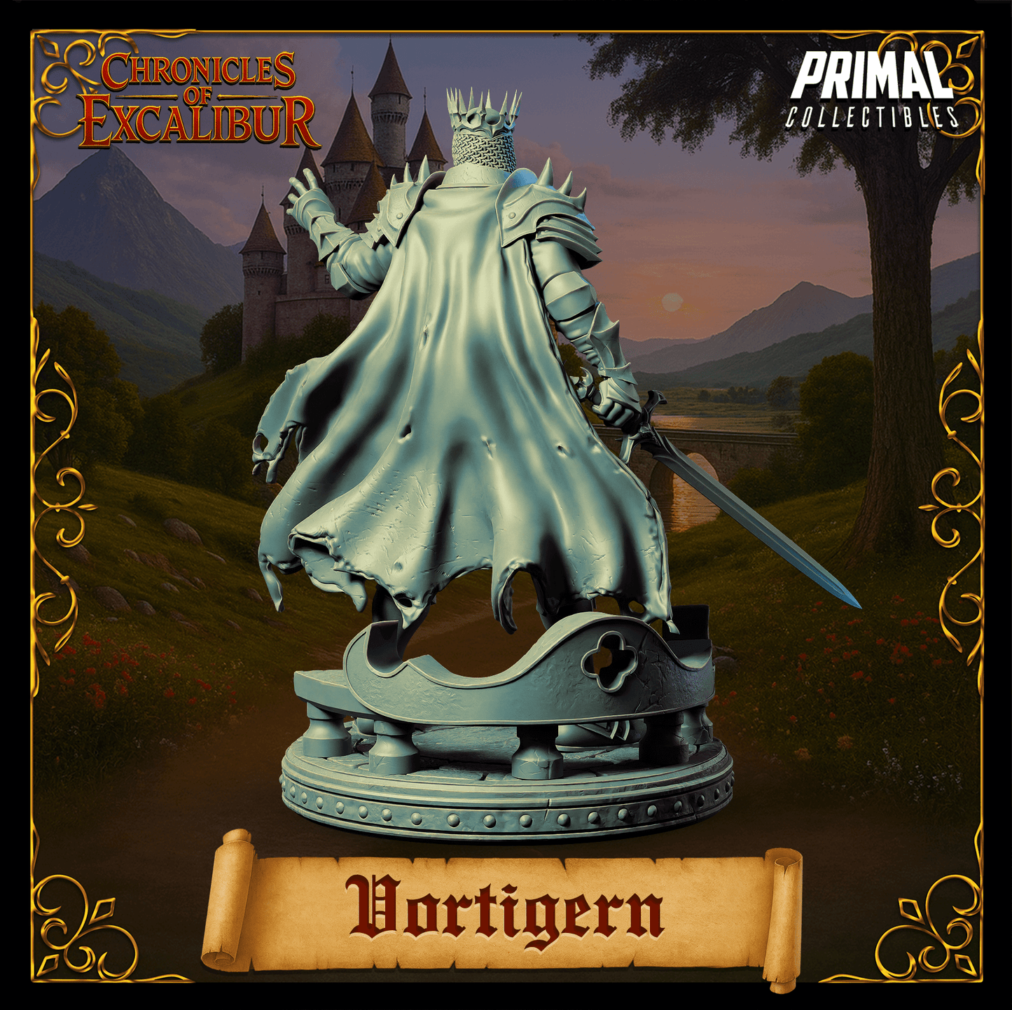 King Vortigern - Chronicles of Excalibur - 3D Printed Resin RPG/Tabletop/Boardgames Miniature Primal Collectibles