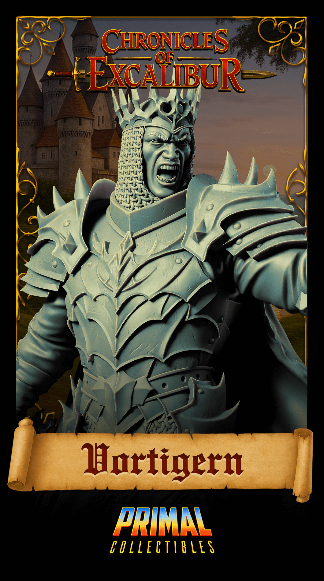 King Vortigern - Chronicles of Excalibur - 3D Printed Resin RPG/Tabletop/Boardgames Miniature Primal Collectibles