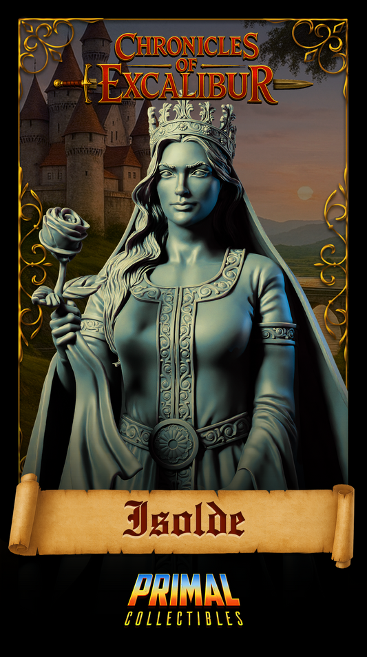 Princess Isolde - Chronicles of Excalibur collectible miniature featuring intricate details and premium grey resin.