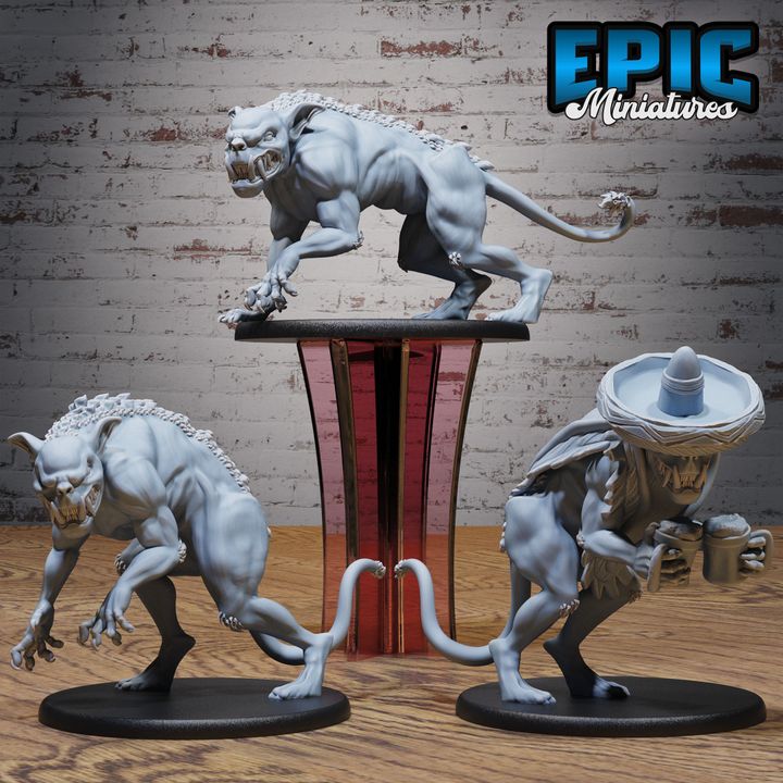3D Resin Miniature Chupacabra - D&D Epic Miniatures