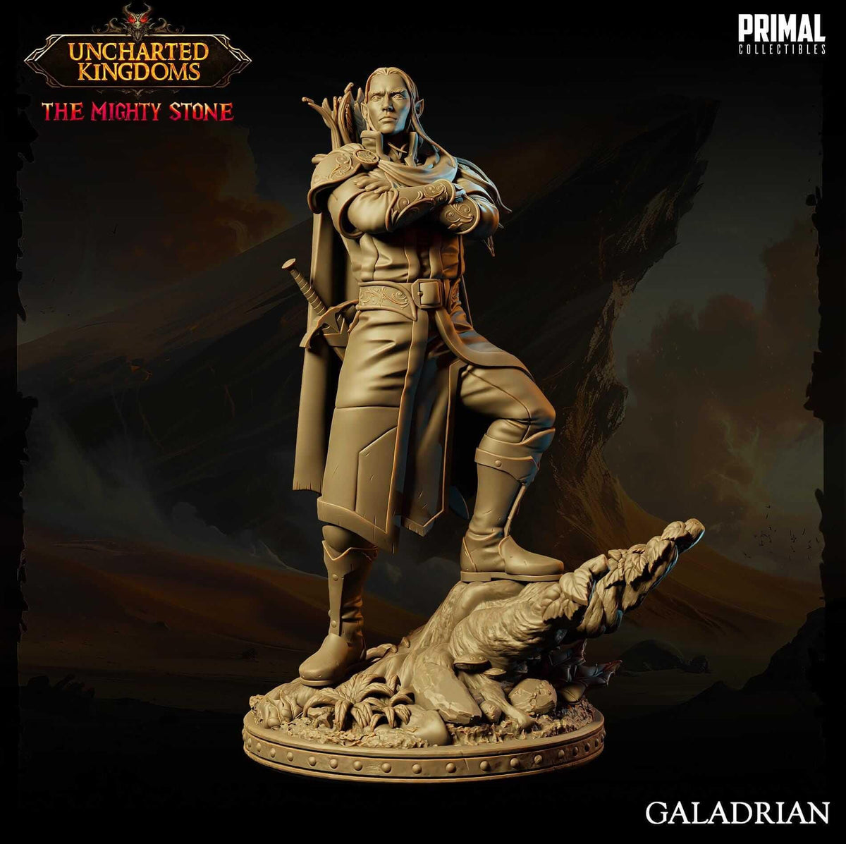 Galadrian Elf - Uncharted Kingdoms 3D Printed Resin RPG/Tabletop/Boardgames Miniature Primal Collectibles