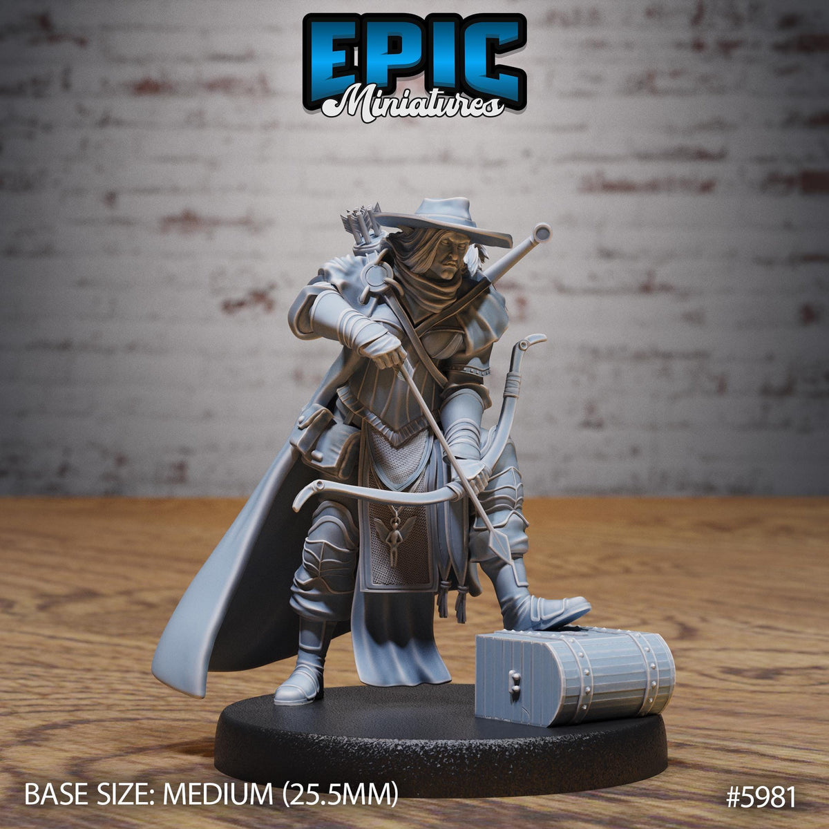 3D Resin Miniature Half-Orc Female Adventurer  - D&D Epic Miniatures