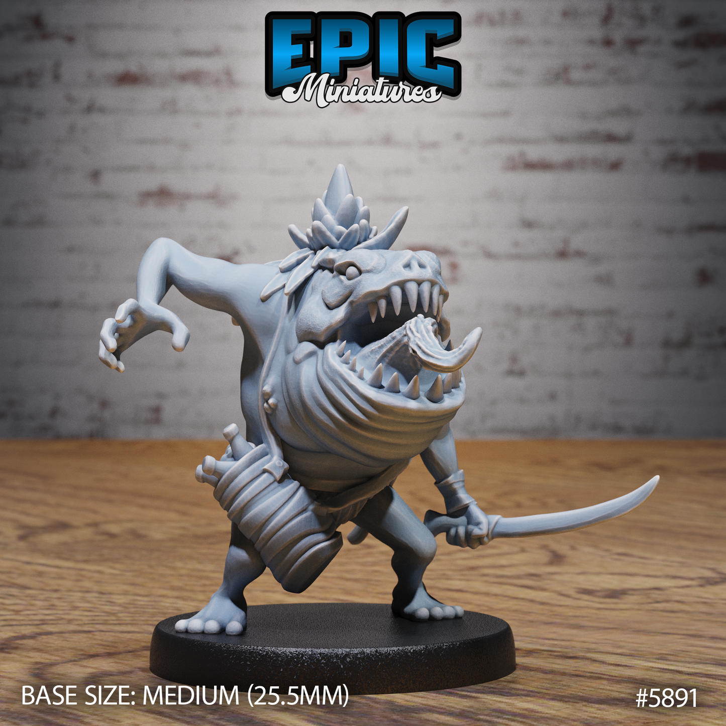 3D Resin Miniature Platizard - D&D Epic Miniatures