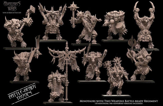 Minotaurs with two weapons Regiment - Avatars of War
