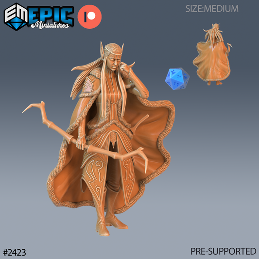 3D Resin Miniature Fey Elf Winter - D&D Epic Miniatures