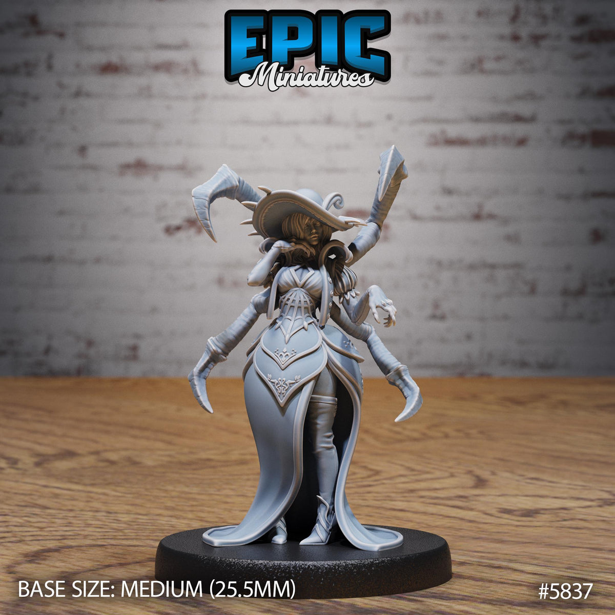 3D Resin Miniature Spider Lady - D&D Epic Miniatures