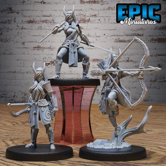 3D Resin Miniature Oni Kunoichi - D&D Epic Miniatures