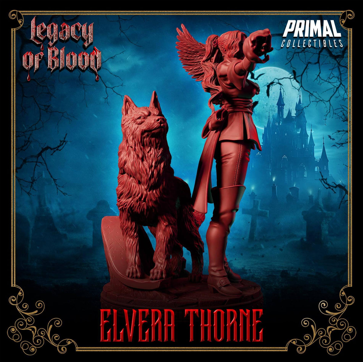 Elvera Thorne - Legacy of Blood 3D Printed Resin RPG/Tabletop/Boardgames Miniature Primal Collectibles