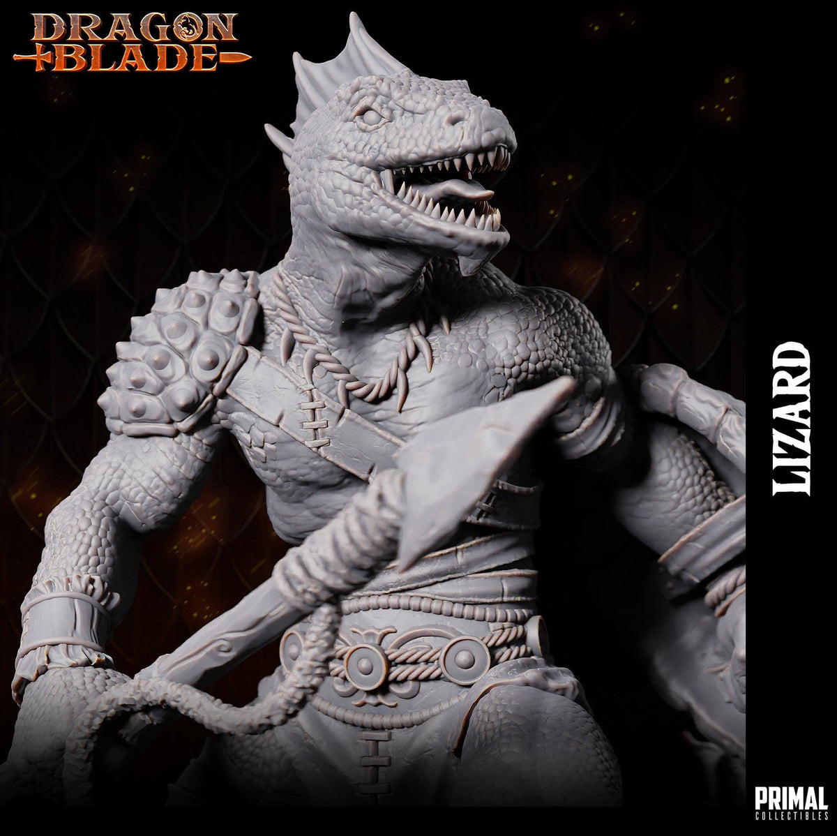 Lizardmen lance and shield - Dragonblade - Masters of Dungeons - Primal Collectibles