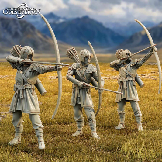 Riddermercia Archers on foot and Mounted -Tales of the Wind and Saddle - Printing Goes Ever On