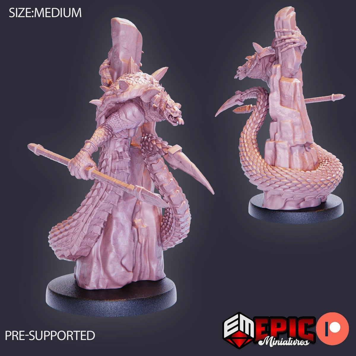 3D Resin Miniature Cobra Folk  D&D Epic Miniatures