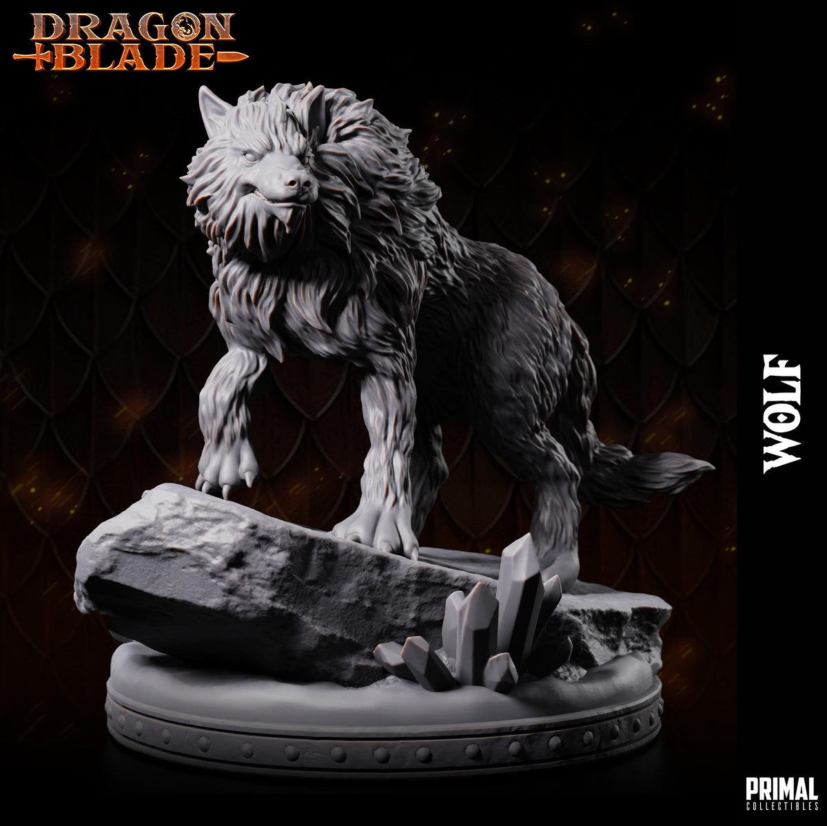 Snowdasher Wolf - Dragonblade - Primal Collectibles - 3D Resin Miniature