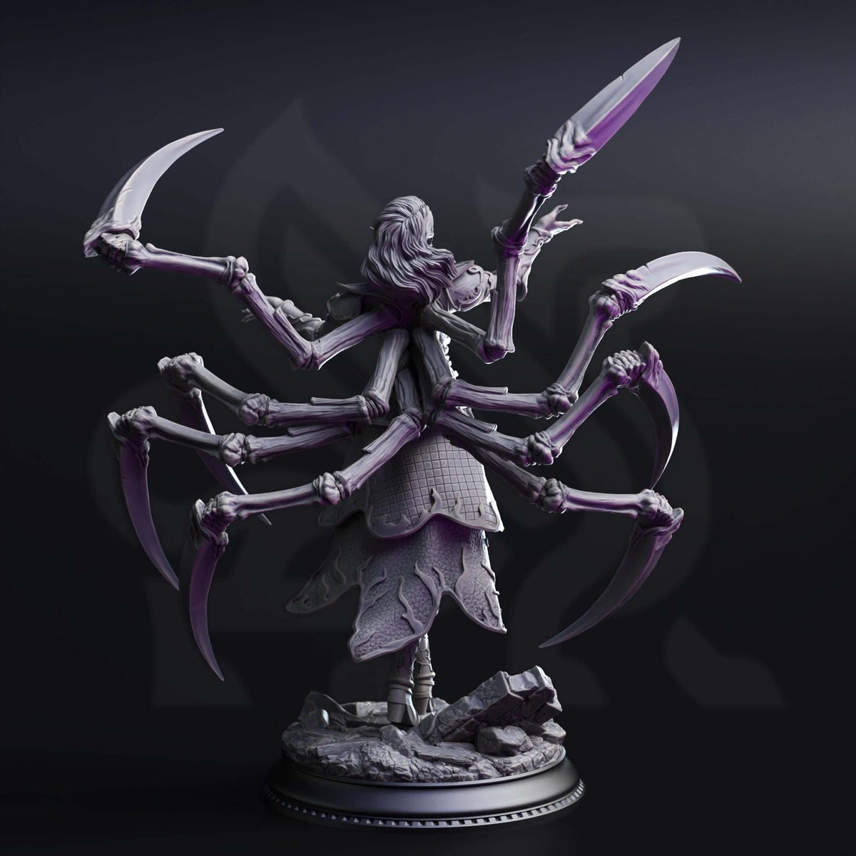 Ascended Spider Sorceress - Dirthana of the Void's Embrace - 3D Printed Resin RPG/Tabletop/Boardgames Miniature DM Stash
