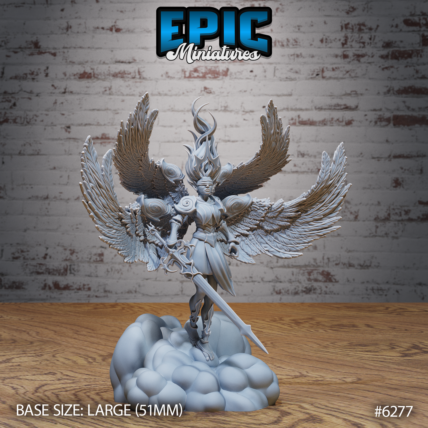 3D Resin Miniature Zariel Angel Prime - D&D Epic Miniatures