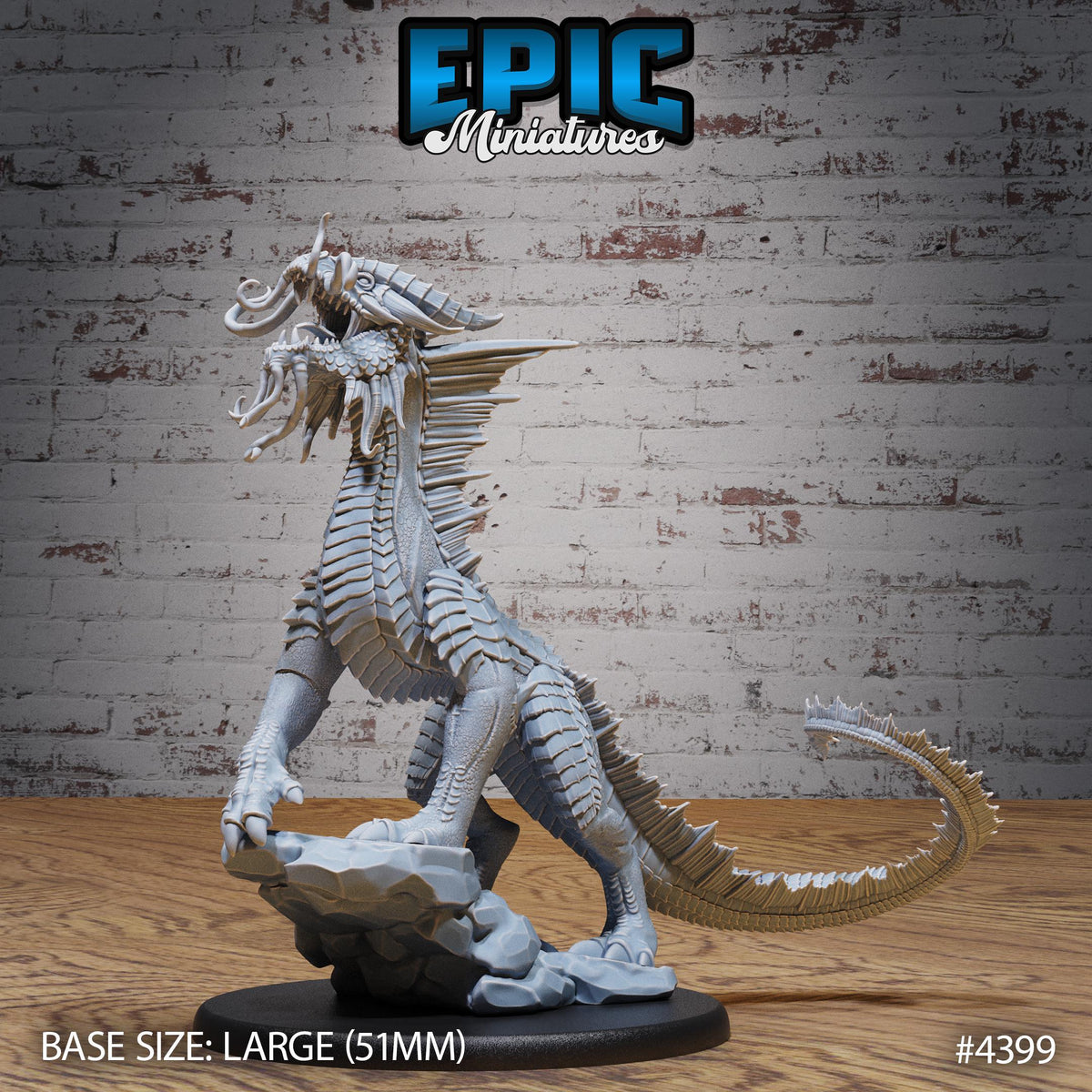 3D Resin Miniature Guard Drakes Gold - D&D Epic Miniatures