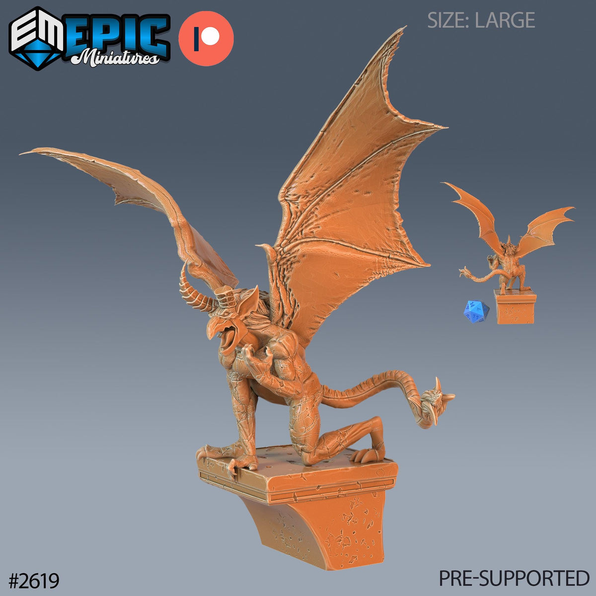 a large, detailed figurine of a winged creature, possibly a dragon or serpent, perched on a pedestal or base. The figurine is depicted in a dynamic pose, with its wings spread wide and its body oriented towards the right side of the image. The image is a collage of multiple images, and the caption provided is a pre-supported description of the image, avoiding redundancy and focusing on the key elements of the scene.