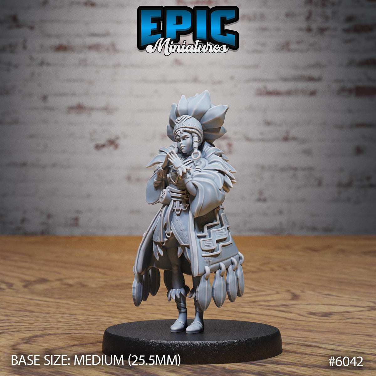 3D Resin Miniature Native Princess  - D&D Epic Miniatures
