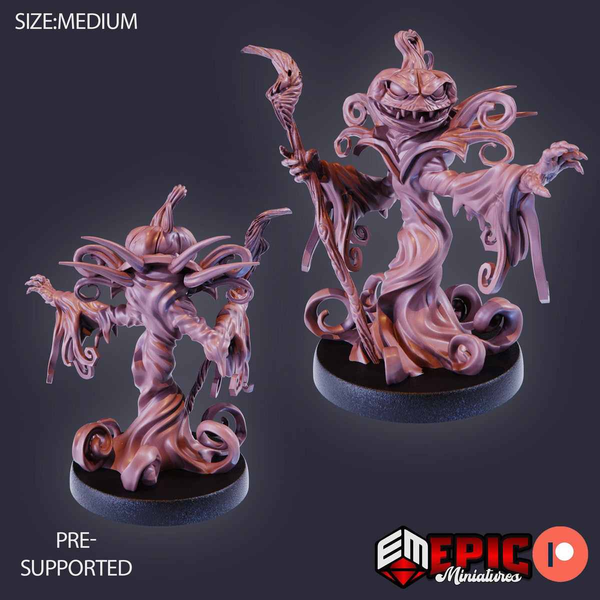 3D Resin Miniature Pumpkin Reaper  - D&D Epic Miniatures