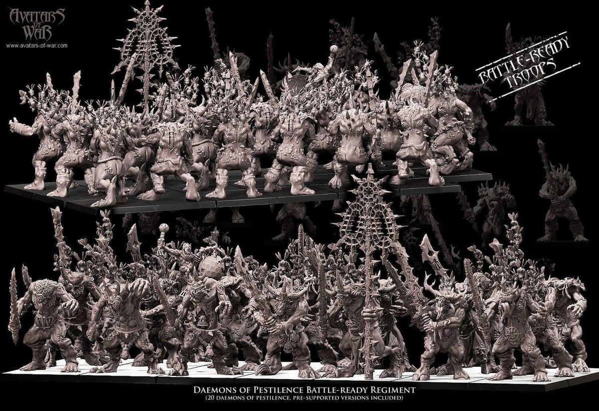 Daemons of Pestilence Battle Ready regiment - Avatars of War