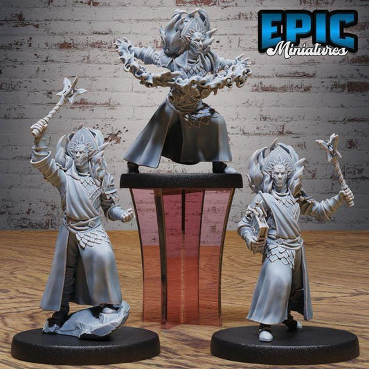 3D Resin Miniature Pain Cleric Folk Fighter Set D&D Epic Miniatures