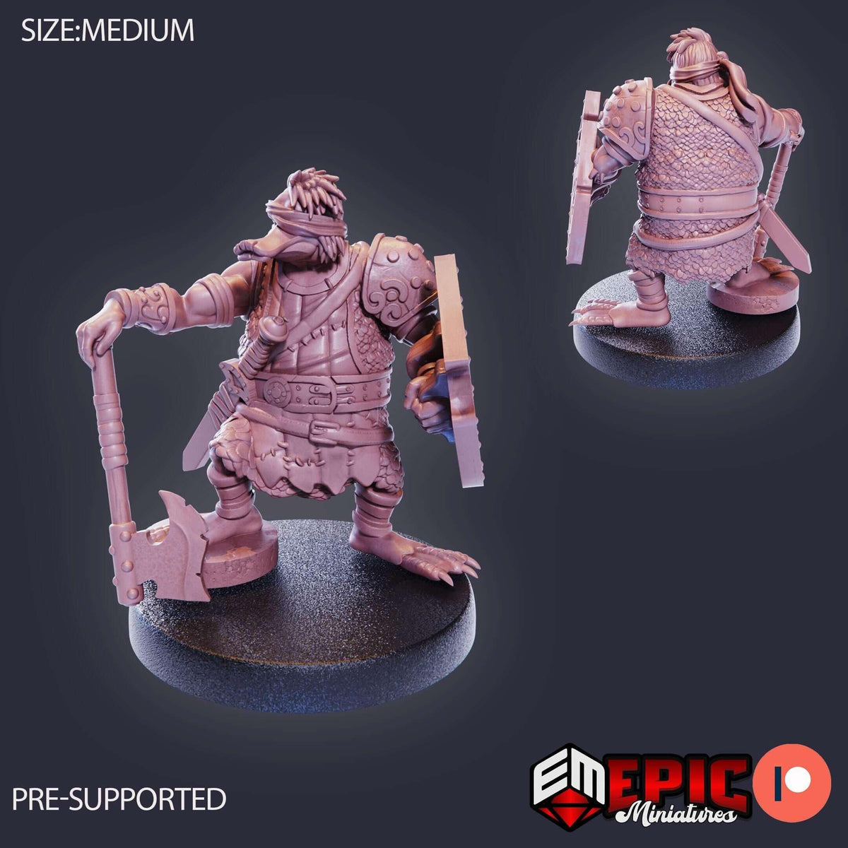 Duck Folk Mercenaries - Epic Miniatures - Dungeons and Dragons