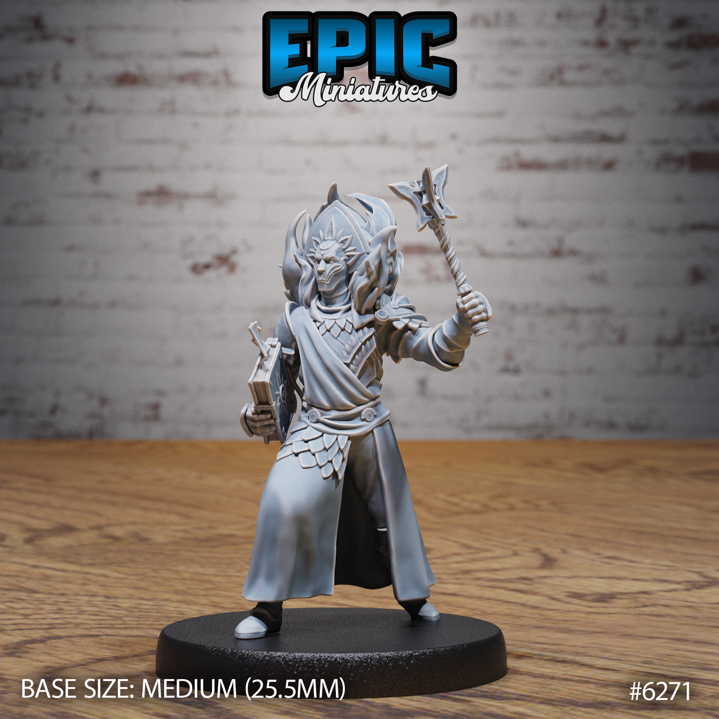 3D Resin Miniature Pain Cleric Folk Fighter Set D&D Epic Miniatures